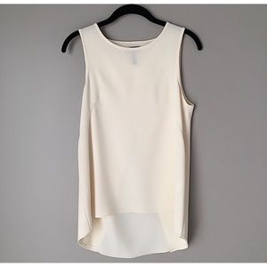 Rag & Bone Silk Open Back Sleeveless Top Cream